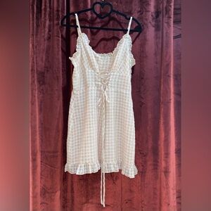 Sugar Thrillz Pink and White Gingham Mini Dress